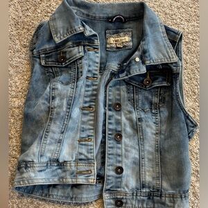 YMI denim vest YMI  Jean Denim Vest Women's Size medium Blue Faded Button